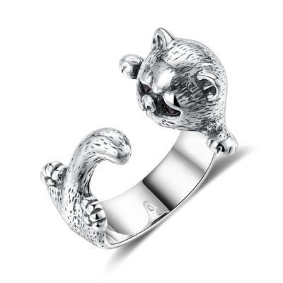 L'animale regolabile della lega 3D suona 925 Sterling Pet Lover Gift Jewelry d'argento