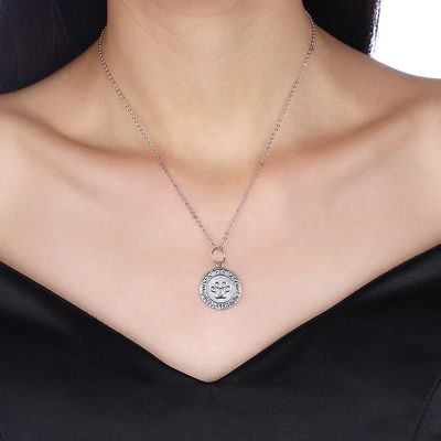 collana d'argento di 16in 0.9g Paw Print Necklace Lovely 3A CZ 925