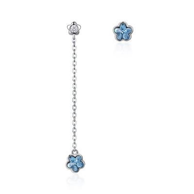 goccia unisex Diamond Flower Earrings della lega degli orecchini pendenti della nappa 3.7g di 2.3in