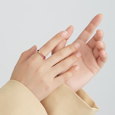 ODM degli anelli di fidanzamento di zircone di 8.3in 0.07oz Sterling Silver Crystal Ring 14k
