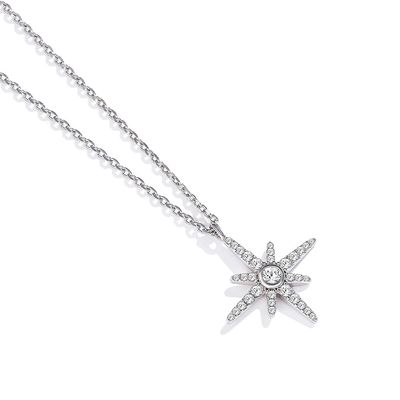0.67in 41cm Shinny lo SGS della collana della luna della stella d'oro di Sterling Silver Jewelry Necklaces 18k