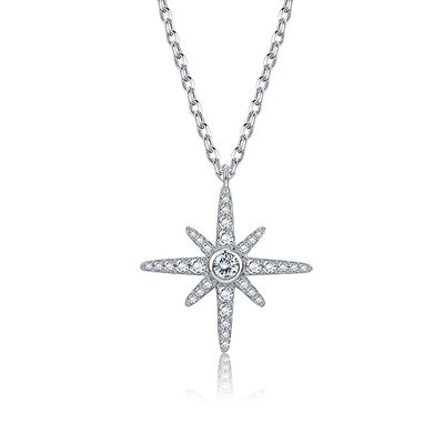0.67in 41cm Shinny lo SGS della collana della luna della stella d'oro di Sterling Silver Jewelry Necklaces 18k