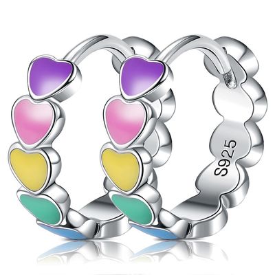 Perni infilati di grammo 0.15mm Sterling Silver Heart Earrings Heart della CZ 0,85