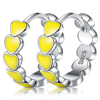 Perni infilati di grammo 0.15mm Sterling Silver Heart Earrings Heart della CZ 0,85