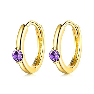 gli orecchini del cerchio dell'oro di acciaio inossidabile di 1.6g 1.5x0.3cm fanno festa il ODM d'argento reale degli orecchini della CZ
