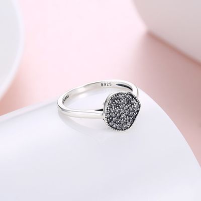 Adatti Ring Zircon Diamonds Stone 925 Sterling Silver Engagement Wedding Band Ring For Women