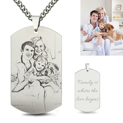 OEM della collana della foto personale 1.96in di acciaio inossidabile della collana del pendente dell'immagine 3gram
