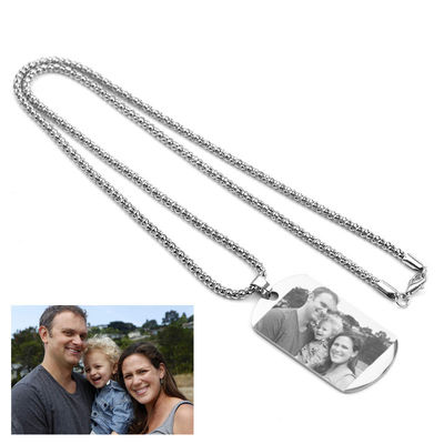 OEM della collana della foto personale 1.96in di acciaio inossidabile della collana del pendente dell'immagine 3gram