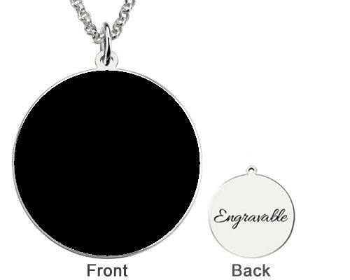 collana dell'immagine incisa ragazzo d'argento su ordinazione delle collane di 0.11oz 0.98in
