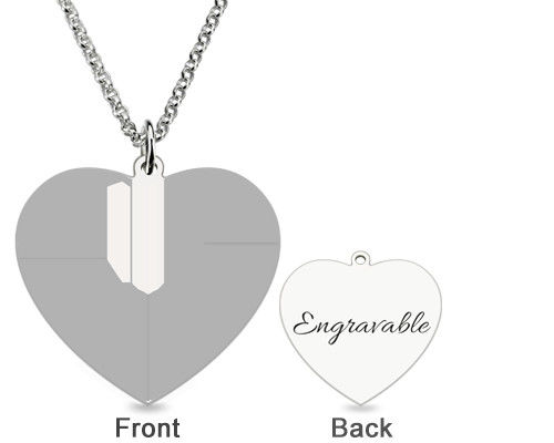 0.88in ODM d'argento su ordinazione di Sterling Silver Photo Engraved Necklace di 3 collane di grammo