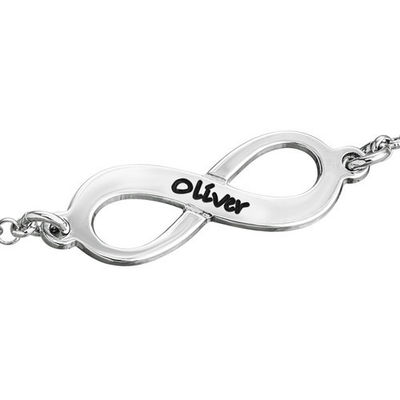 braccialetto solido di infinito di triplo dell'oro 18k dei braccialetti d'argento su ordinazione di 0.18oz 0.79cm