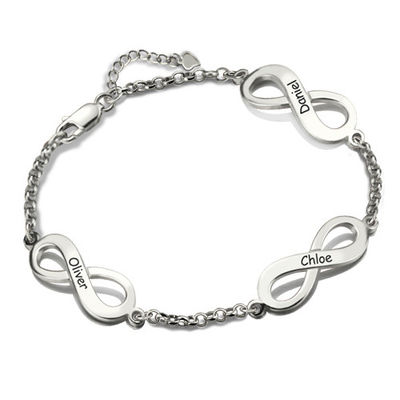 7.5in ragazzo del braccialetto di nome dell'infinito di 6 grammi hanno personalizzato lo SGS dei braccialetti di nome