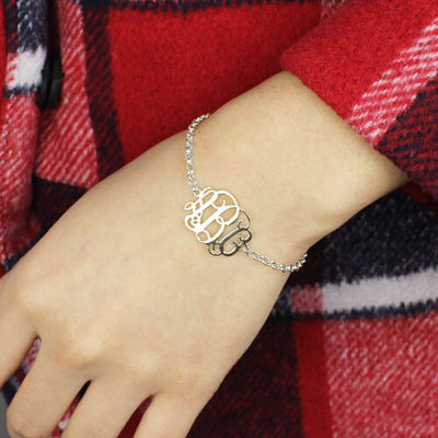 oDM d'argento del braccialetto della targhetta di 7.48in 0.42oz Sterling Silver Personalized Name Bracelets