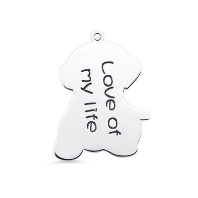 collana personale d'avanguardia d'argento su ordinazione 2.2cm della medaglietta per cani delle collane S925 di 0.87in