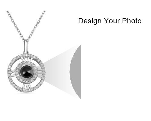 ODM proiettivo della collana della foto dell'amica d'argento su ordinazione delle collane 0.17oz di 0.28in