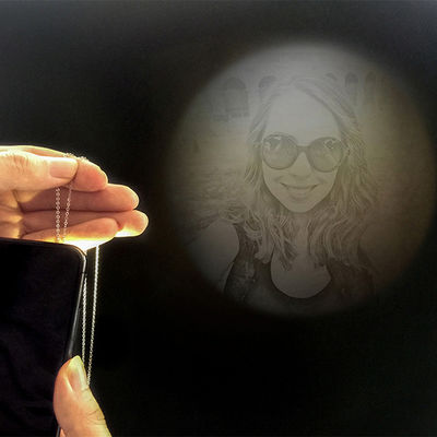 ODM proiettivo della collana della foto dell'amica d'argento su ordinazione delle collane 0.17oz di 0.28in