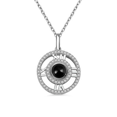ODM proiettivo della collana della foto dell'amica d'argento su ordinazione delle collane 0.17oz di 0.28in