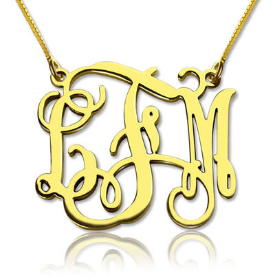 1.8ft 0.07oz ha personalizzato l'oro della collana del monogramma ha placcato tre SGS della collana della lettera