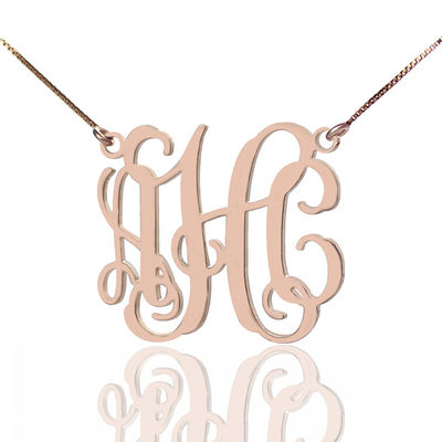 1.8ft 0.07oz ha personalizzato l'oro della collana del monogramma ha placcato tre SGS della collana della lettera