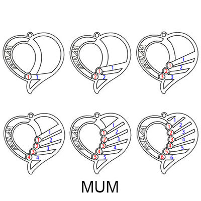 SGS della collana del cuore di amore inciso collana del pendente della foto personale 0.1in 7gram