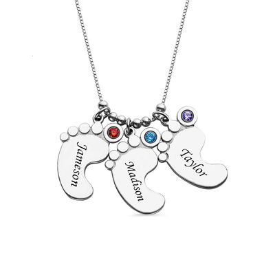 la collana del piede del giorno di madri 0.18lb di 0.52x0.8in ha personalizzato il ODM della collana della targhetta