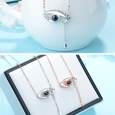 3,9 ODM della collana della proiezione di grammo 0.48X0.84in Angel Eyes Necklace Custom Light