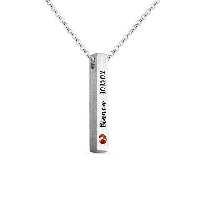 le collane d'argento su ordinazione 0.46oz di 4x4x30mm argentano lo SGS della collana del pendente di rettangolo