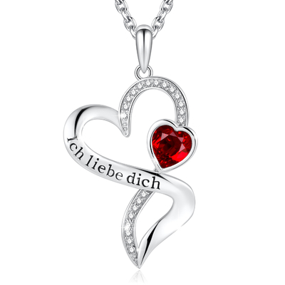 925 Sterling Silver Heart Pendant Necklace 18&quot; per esteso il doppio amore senza fine