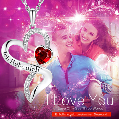 925 Sterling Silver Heart Pendant Necklace 18&quot; per esteso il doppio amore senza fine