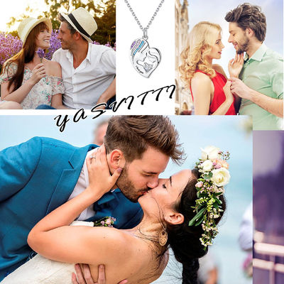 nichel di amore del doppio di 1.92x1.6cm 925 Sterling Silver Heart Pendant Necklace libero