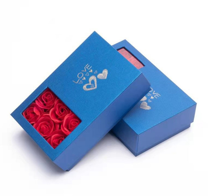 contenitore d'imballaggio Ring Box di orecchino del contenitore di collana del contenitore di gioielli di 115*115*110 millimetro 0,406 chilogrammo Rose Flower Gift Jewelry Box